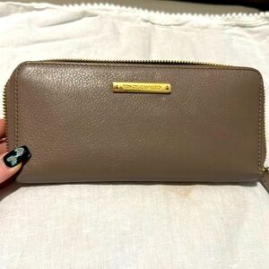 Vince Camuto leather taupe wallet